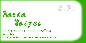 marta moizes business card